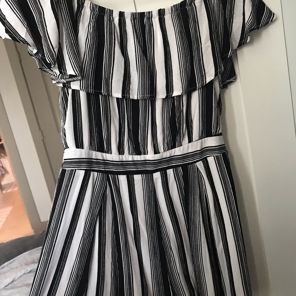 Black and White Short Romper